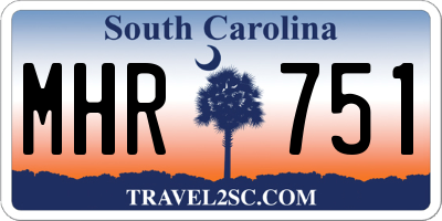 SC license plate MHR751