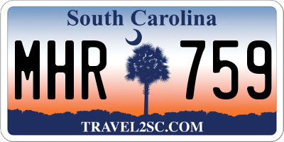 SC license plate MHR759