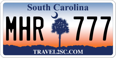 SC license plate MHR777