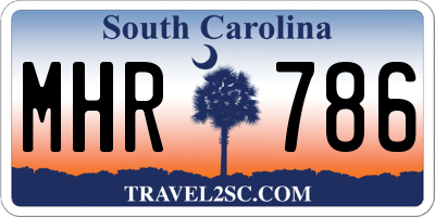 SC license plate MHR786