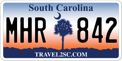 SC license plate MHR842