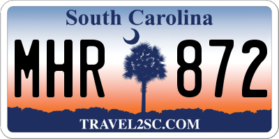 SC license plate MHR872