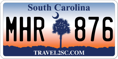 SC license plate MHR876