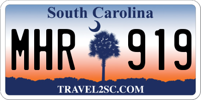 SC license plate MHR919