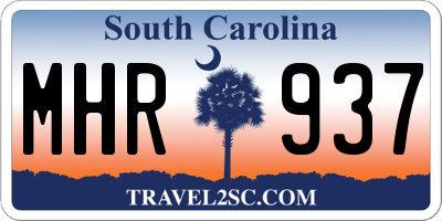 SC license plate MHR937
