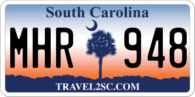 SC license plate MHR948