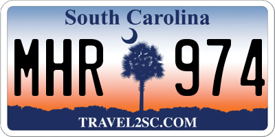 SC license plate MHR974