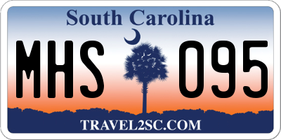 SC license plate MHS095