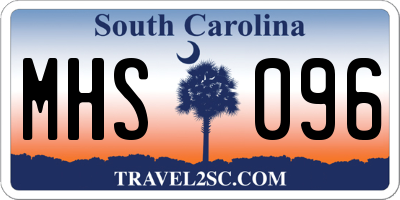 SC license plate MHS096