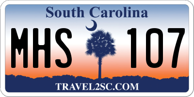 SC license plate MHS107