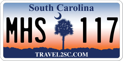 SC license plate MHS117