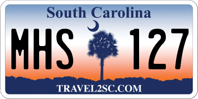 SC license plate MHS127