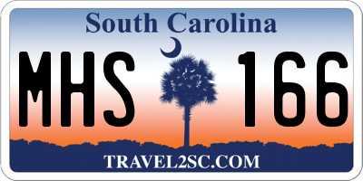 SC license plate MHS166