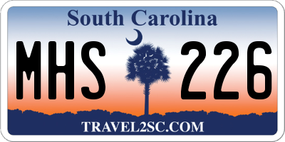 SC license plate MHS226