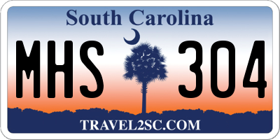 SC license plate MHS304