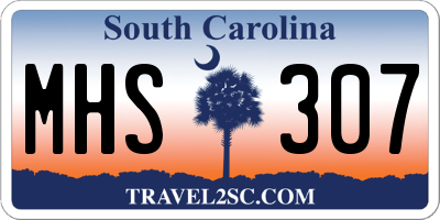 SC license plate MHS307