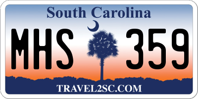 SC license plate MHS359