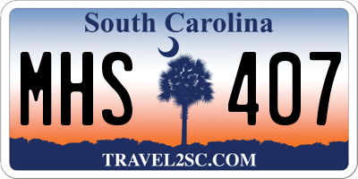 SC license plate MHS407