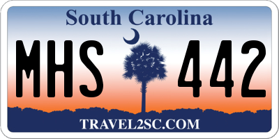 SC license plate MHS442