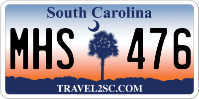 SC license plate MHS476