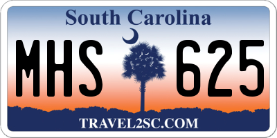 SC license plate MHS625