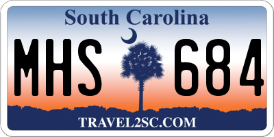 SC license plate MHS684