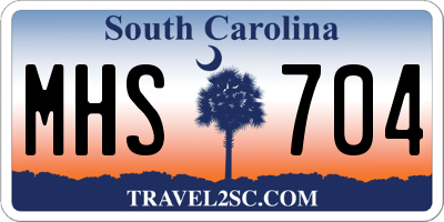 SC license plate MHS704