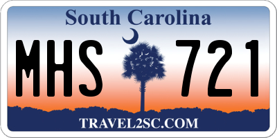 SC license plate MHS721
