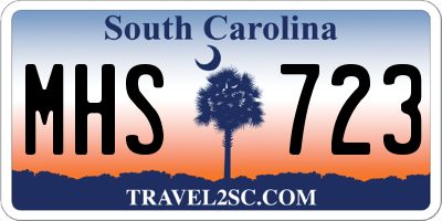 SC license plate MHS723