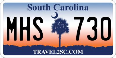SC license plate MHS730