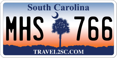 SC license plate MHS766