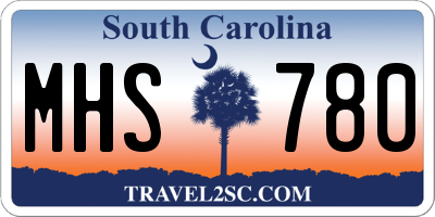 SC license plate MHS780