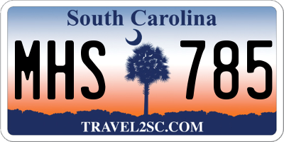 SC license plate MHS785