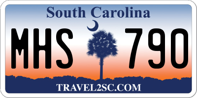 SC license plate MHS790
