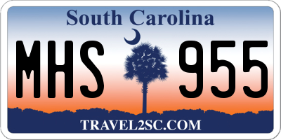 SC license plate MHS955