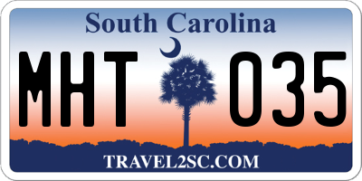 SC license plate MHT035