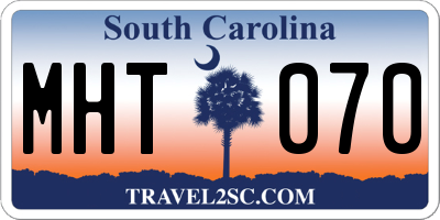 SC license plate MHT070