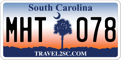 SC license plate MHT078