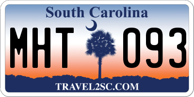 SC license plate MHT093
