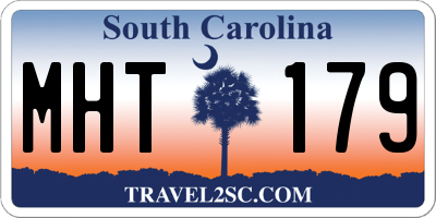 SC license plate MHT179