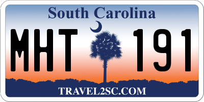 SC license plate MHT191