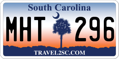 SC license plate MHT296