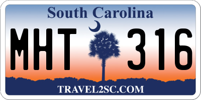 SC license plate MHT316