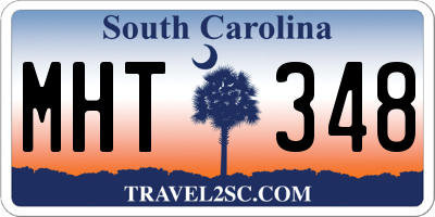 SC license plate MHT348