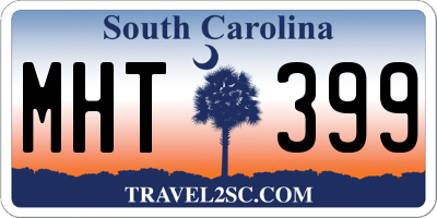 SC license plate MHT399