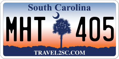 SC license plate MHT405