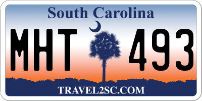 SC license plate MHT493