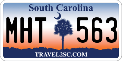 SC license plate MHT563