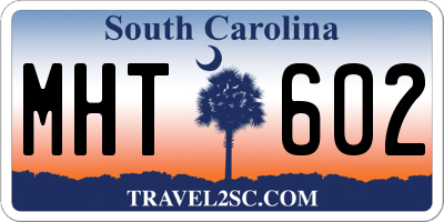 SC license plate MHT602