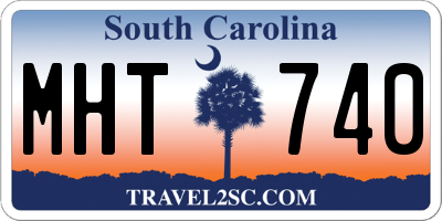 SC license plate MHT740